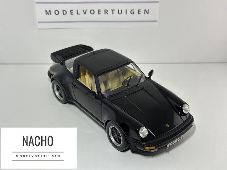 Porsche 911 930 Turbo Targa | Norev | schaal 1:18 | Zwart, Hobby en Vrije tijd, Modelauto's | 1:18, Zo goed als nieuw, Auto, Norev