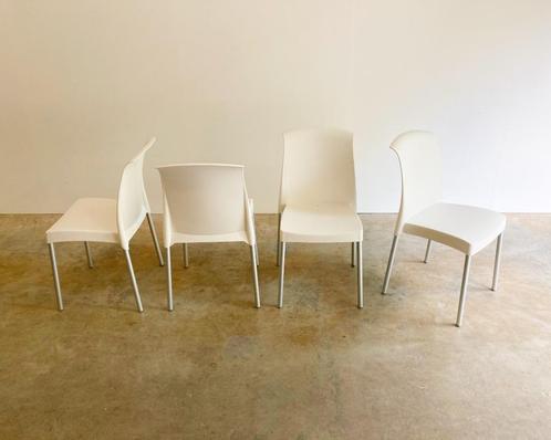Scab design Jenny tuinstoelen wit 4x, Tuin en Terras, Tuinstoelen, Nieuw, Kunststof, Stapelbaar, Ophalen