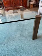 Glazen salontafel en bijzettafel Peter Ghyczy T14, Ophalen, Gebruikt, 50 tot 100 cm, Glas
