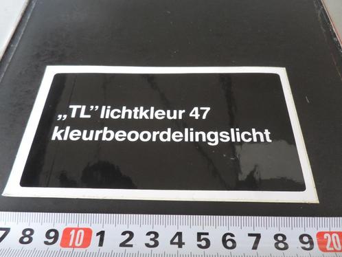 sticker TL lichtkleur 47 kleurbeoordelingslicht, Verzamelen, Stickers, Zo goed als nieuw, Bedrijf of Vereniging, Ophalen