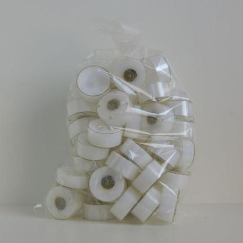 Waxinelichtjes wit 4 cm 60stuks zak cup waxine stoer sober, Huis en Inrichting, Woonaccessoires | Kandelaars en Kaarsen, Nieuw