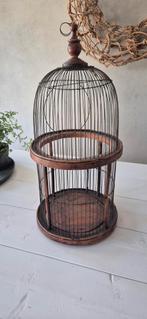 Antieke vogelkooi, Dieren en Toebehoren, Vogels | Hokken en Kooien, Ophalen, Zo goed als nieuw, Hout, Vogelkooi