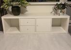 Witte IKEA Kallax kast met lades en deurtje, Ophalen, Zo goed als nieuw, Minder dan 100 cm, 25 tot 50 cm