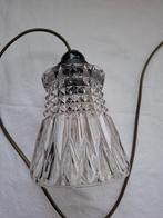 retro doorzichtig glazen hanglamp, Huis en Inrichting, Lampen | Hanglampen, Ophalen of Verzenden, Gebruikt, Glas, Minder dan 50 cm