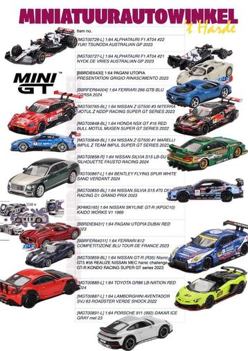 Mini GT, Kaido house & BBR noviteiten 1:64 beschikbaar voor biedingen