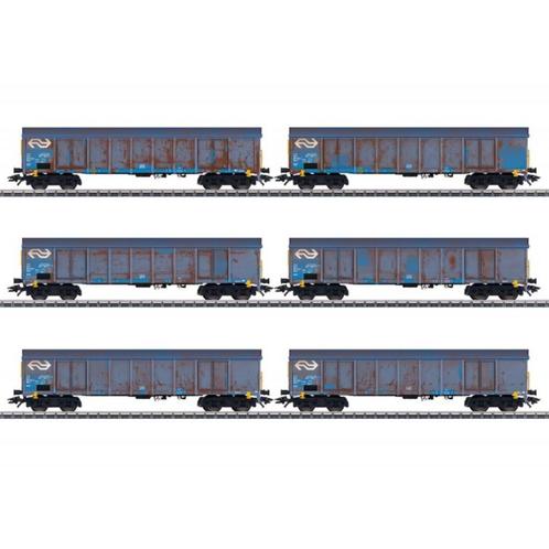 Marklin 47189 Houtspaanderwagens 6 stuks, Hobby en Vrije tijd, Modeltreinen | H0, Nieuw, Wagon, Wisselstroom, Märklin, NS, Ophalen of Verzenden
