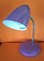 Paarse vintage bureaulamp., Huis en Inrichting, Lampen | Tafellampen, Ophalen of Verzenden, Zo goed als nieuw, Minder dan 50 cm