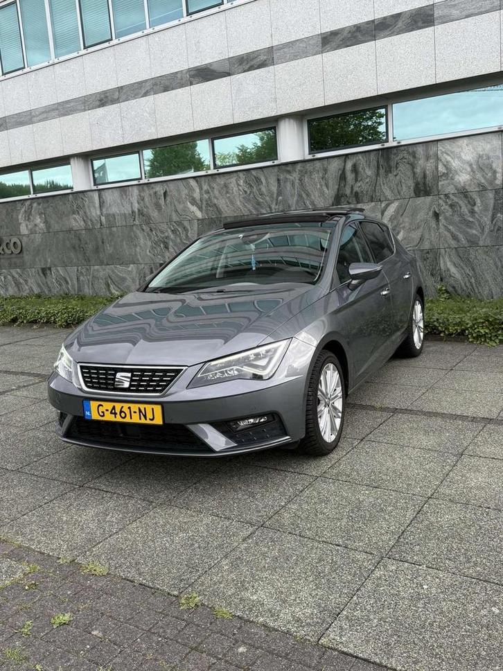 Seat Leon 1.4 TSI ACT 110KW/150PK Dsg7 2018 Grijs, Auto's, Seat, Bedrijf, Leon, 360° camera, ABS, Achteruitrijcamera, Adaptieve lichten