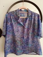 Vintage blouse paarsig dunne stof, Ophalen of Verzenden, Zo goed als nieuw, Maat 42/44 (L), Paars
