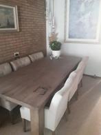 Te koop 6 persoons eettafel., Huis en Inrichting, Complete eetkamers, Ophalen, Zo goed als nieuw, 4 tot 6 stoelen