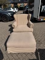 Comfortabele Oorfauteuil met Hocker, Huis en Inrichting, Fauteuils, Gebruikt, 75 tot 100 cm, Ophalen of Verzenden, 100 tot 125 cm
