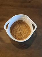 Prachtige decoratieve mand van zeegras en katoen. Nieuw!, Overige materialen, Mand, Rond, Nieuw