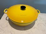 SALE: Le Creuset Marmite 32cm Ombre Jaune in goede staat, Gebruikt, Gietijzer, Ophalen of Verzenden, Keramische plaat