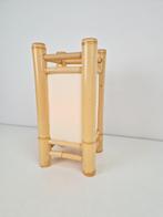 Vintage Bamboe Canvas Lamp boho, N, Vintage boho, Stof, Ophalen of Verzenden