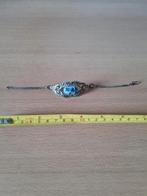 antiek zilveren armbandje, Sieraden, Tassen en Uiterlijk, Armbanden, Ophalen of Verzenden, Gebruikt, Blauw, Zilver