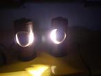 set jaren 70 design Eclisse lampen bruin metaal retro, Gebruikt, ?, Metaal, Minder dan 50 cm