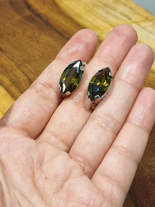 Reservd voor Limburger Markies groene Peridot oorbellen, Sieraden, Tassen en Uiterlijk, Oorbellen, Zo goed als nieuw, Zilver, Groen