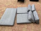 Nette Loungebank/loungestoel/Tuinkussens licht grijs, Ophalen, Gebruikt