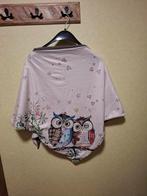Schattige Driehoekssjaal met Uilen & Clip, Ophalen of Verzenden, Zo goed als nieuw, Sjaal