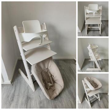 Stokke Tripp Trapp wit met babyset en newbornset  beschikbaar voor biedingen