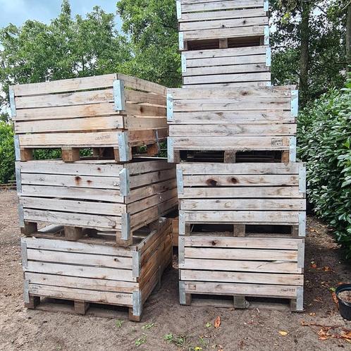 Houten kratten fruitkisten, Doe-het-zelf en Verbouw, Hout en Planken, Gebruikt, Pallet, Minder dan 200 cm, 50 mm of meer, Ophalen