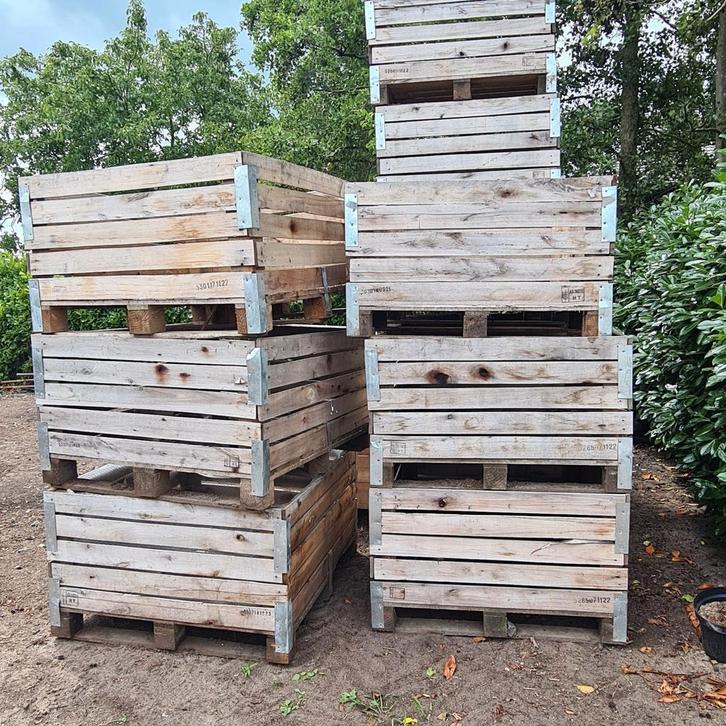 Houten kratten fruitkisten, Doe-het-zelf en Verbouw, Hout en Planken, Gebruikt, Pallet, Minder dan 200 cm, 50 mm of meer, Ophalen