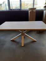 Iamulux tafel blad krasvast met wit onderstel EIKEN STRUKTUU, Huis en Inrichting, Tafels | Eettafels, Metaal, Zo goed als nieuw