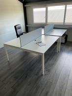 Bureau dubbel twee stuks in hoogte verstelbaar, Ophalen of Verzenden, Zo goed als nieuw, Rechthoekig