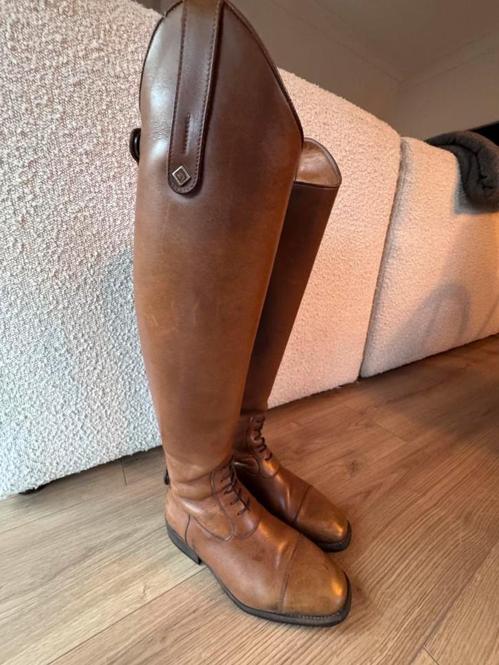 De Niro Ottaviano Rijlaarzen Maat 38 AM cognac, Dieren en Toebehoren, Paardrijkleding, Zo goed als nieuw, Schoeisel, Dressuur