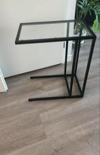 Ikea Bijzettafel met Glazen Blad, Huis en Inrichting, 45 tot 60 cm, Minder dan 55 cm, Ophalen of Verzenden, Rechthoekig