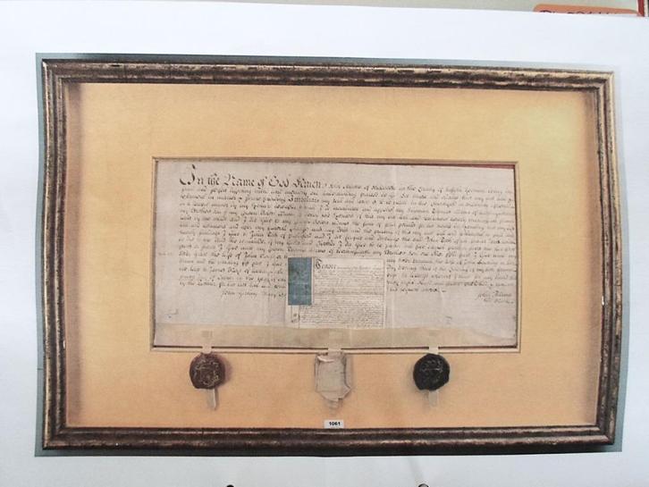 Ingelijst Engels testament eind 18e eeuw., Antiek en Kunst, Kunst | Schilderijen | Klassiek, Ophalen