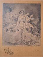 Erotische litho van A. Willette, Ophalen of Verzenden