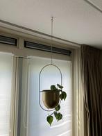 Planthangers of hangpotten in goud en zwart, Gebruikt, Minder dan 30 cm, Minder dan 60 cm, Rond