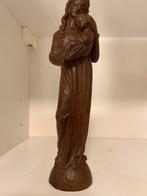 Houten beeldje van Maria met kind, Antiek en Kunst, Kunst | Beelden en Houtsnijwerken, Ophalen of Verzenden