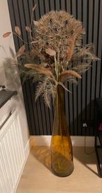 Oker gele vaas (zonder bloemen) 80 cm hoog, Huis en Inrichting, Woonaccessoires | Vazen, Ophalen, Geel, 75 cm of meer, Glas
