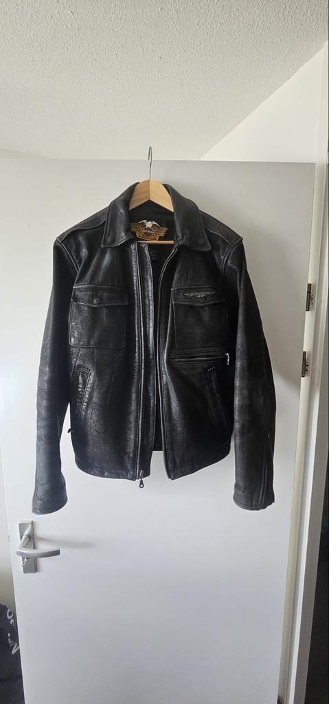 Harley Davidson Leren Jack, Kleding | Heren, Jassen | Zomer, Gedragen, Overige maten, Zwart, Ophalen of Verzenden