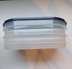 Tupperware belegdozen set 4 dlg d.blauw deksel, Ophalen of Verzenden, Zo goed als nieuw