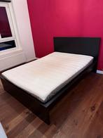 IKEA Malm bed & mattress 140x200, Ophalen, Gebruikt, Zwart, Tweepersoons