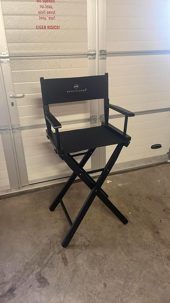 Nieuwe Make-up Regisseursstoel hoge stoel make up, Huis en Inrichting, Stoelen, Nieuw, Eén, Hout, Zwart, Ophalen of Verzenden