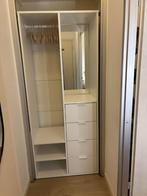 witte kledingkast met spiegel, laatjes en hangers van ikea, Huis en Inrichting, Kasten | Kledingkasten, Ophalen, 50 tot 100 cm