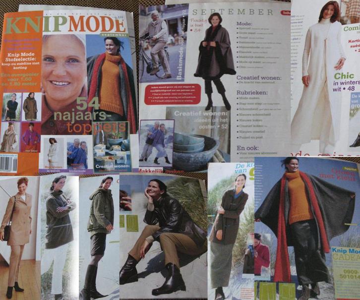 4 x KNIPMODE : 9/2000 en 1/2001 11/2011 en 5/1995, Hobby en Vrije tijd, Kledingpatronen, Zo goed als nieuw, Overige typen, Vrouw