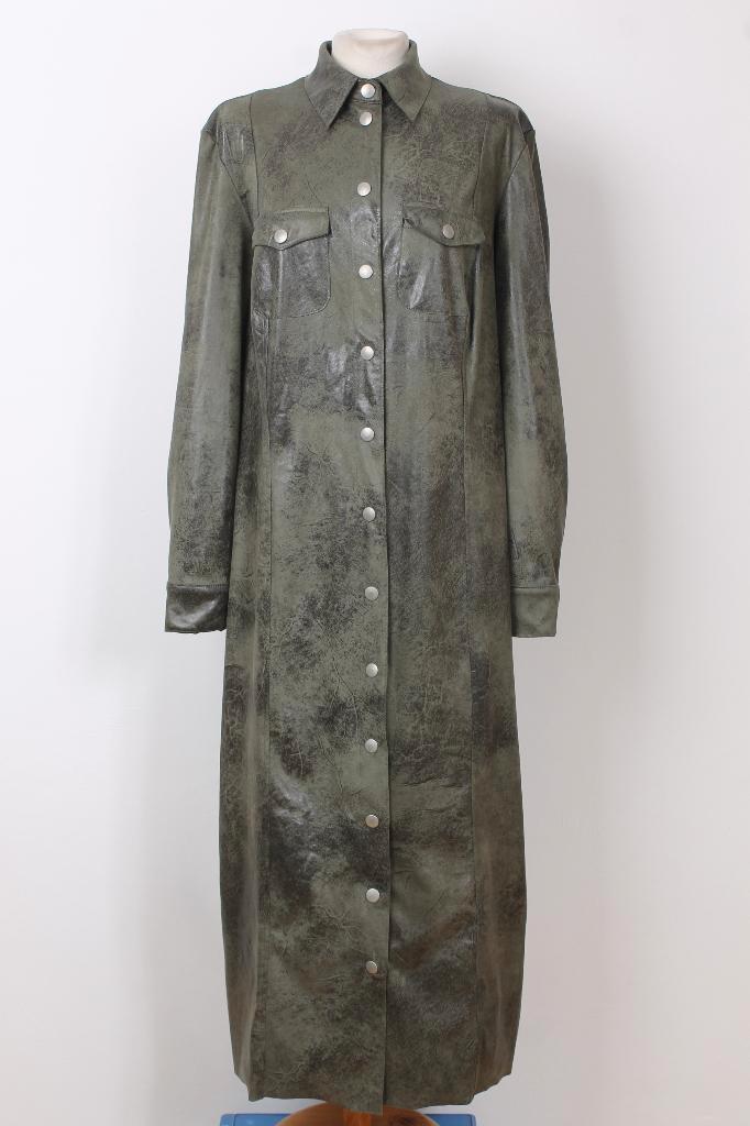 Nieuwe leatherlook jurk Crème de la Crème mt 44, Kleding | Dames, Jurken, Nieuw, Maat 42/44 (L), Overige kleuren, Onder de knie