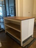 IKEA white and oak Tornviken Island 126cm x 77 cm, Huis en Inrichting, Ophalen, Gebruikt, 75 cm of meer, 150 tot 200 cm