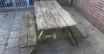 Picknicktafel klein, Tuin en Terras, Gebruikt, Vierkant, Hout, Ophalen