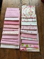 Roze Katoenen Lapjes - 20 stuks, Hobby en Vrije tijd, Stoffen en Lappen, Nieuw, Ophalen of Verzenden, 30 tot 120 cm, Katoen
