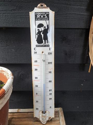 Emaille reclame , emaille reclamebord thermometer rvs beschikbaar voor biedingen
