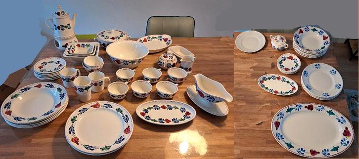 Boerenbont, ca 60 items, Boch en Royal Sfinx, Huis en Inrichting, Keuken | Servies, Zo goed als nieuw, Overige typen, Boerenbont