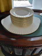 gebaksset royal albert val d'or 12 borden en 1 vlaai bord, Ophalen of Verzenden, Zo goed als nieuw, Porselein, Overige typen