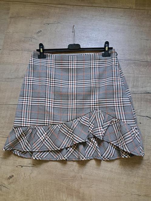 Eksept prachtig beige bruin geruit rokje, maat M., Kleding | Dames, Rokken, Zo goed als nieuw, Maat 38/40 (M), Beige, Boven de knie