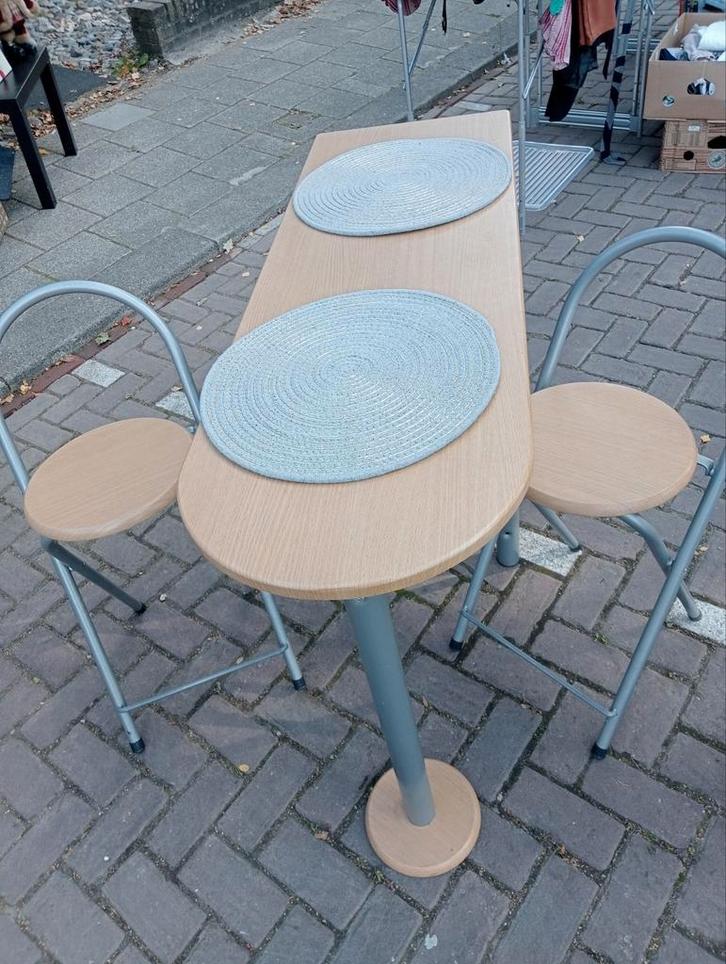 Keuken Set: Tafel & 2 Krukken, Huis en Inrichting, Tafels | Eettafels, Ophalen of Verzenden